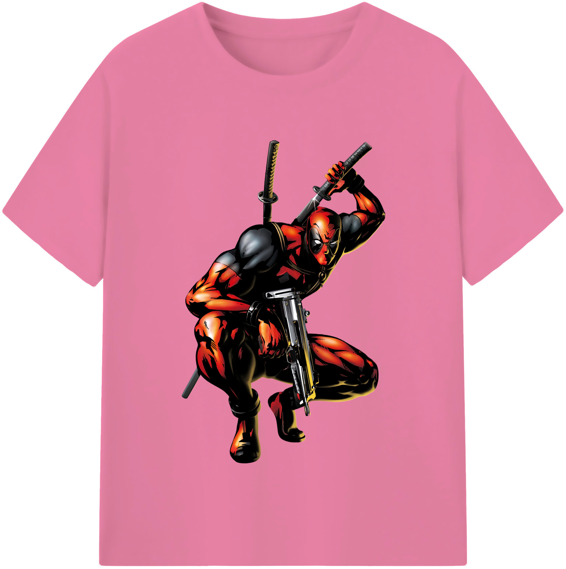 （画像用） Deadpool デッドプール 綿100％半袖Tシャツ（フロントプリント）